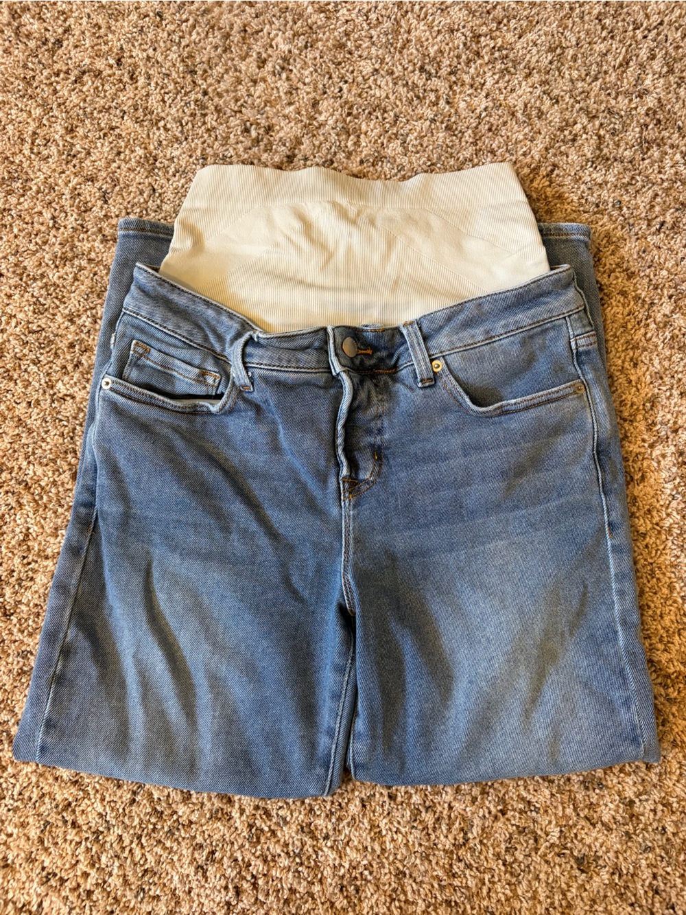 BLANQI Maternity Denim Cropped Jeans with Support Panel